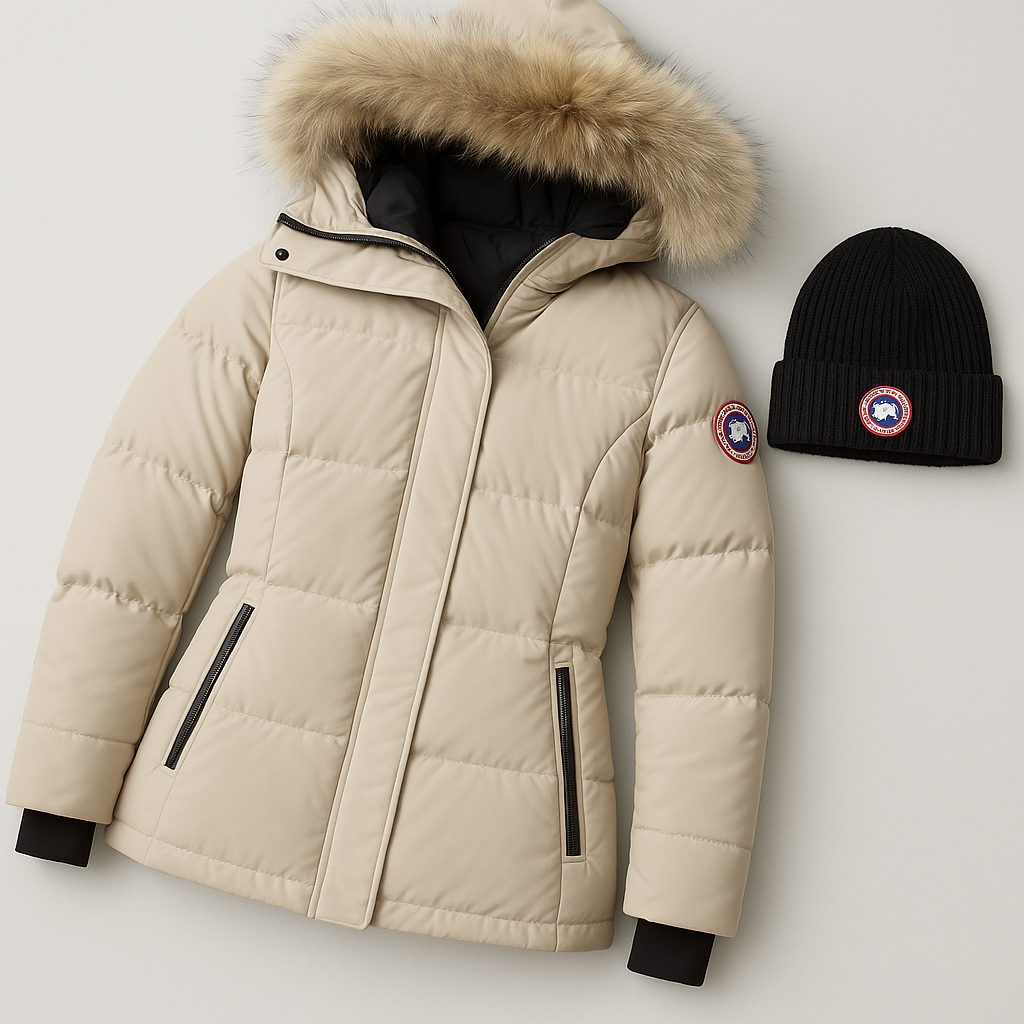 CG™ with Faux Fur Hood + Wool Beanie – Premium Winter Set