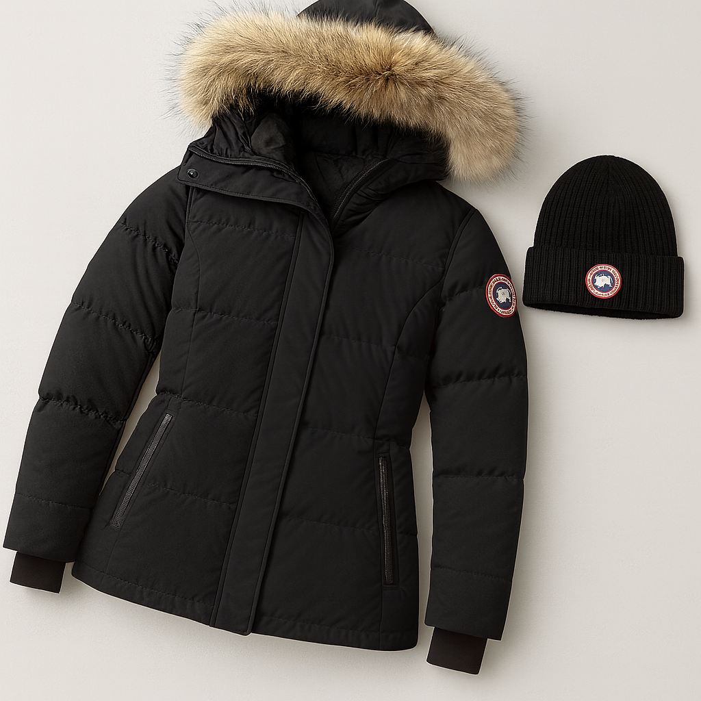 CG™ with Faux Fur Hood + Wool Beanie – Premium Winter Set