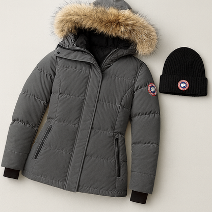 CG™ with Faux Fur Hood + Wool Beanie – Premium Winter Set